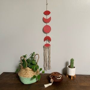Bohemian moon phase macramé
